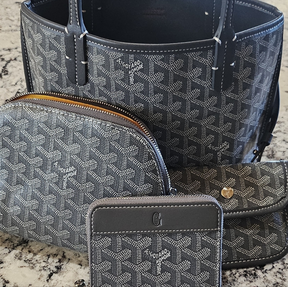 Goyard Gray Monogram Bag Set
